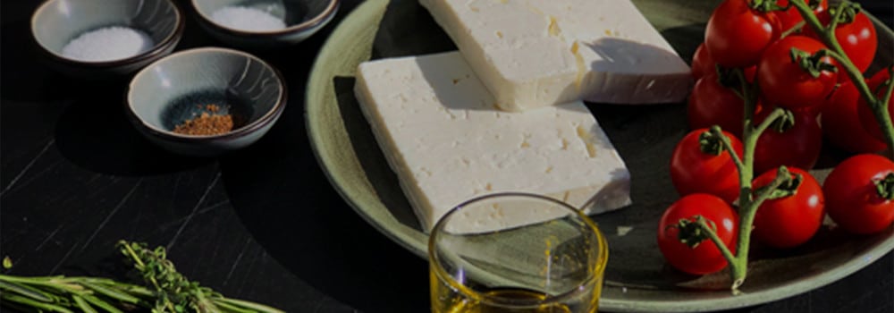 Zutaten für gegrillten Feta mit Tomaten