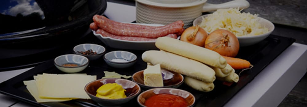 Zutaten für bayrischen Hotdog