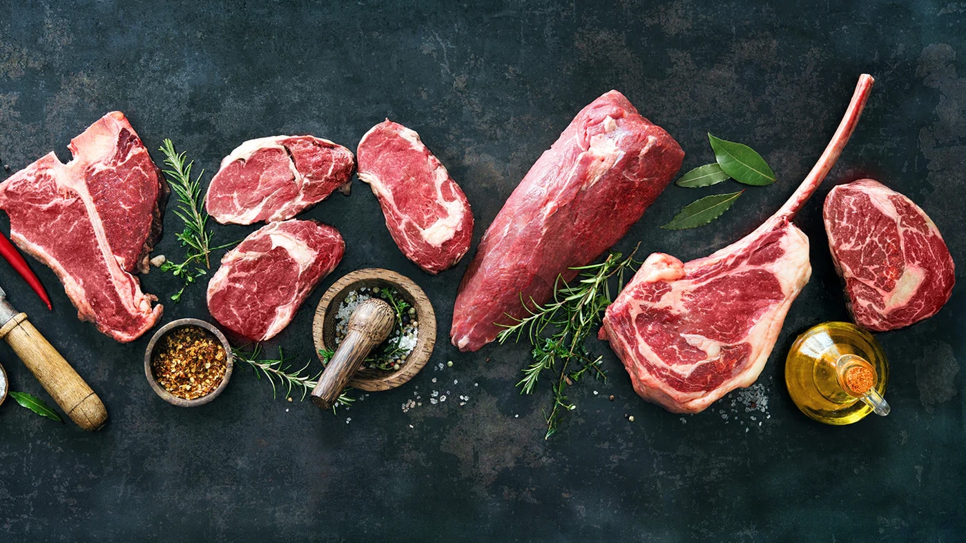 Kräuter und Fleisch