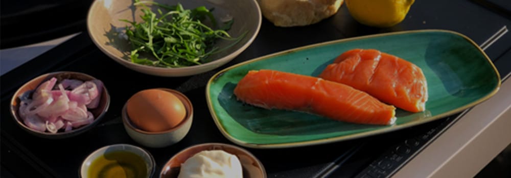 Zutaten für Pulled Lachs Burger