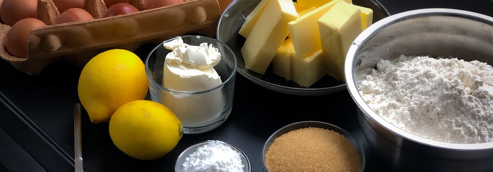 Zutaten für Zitronenkuchen