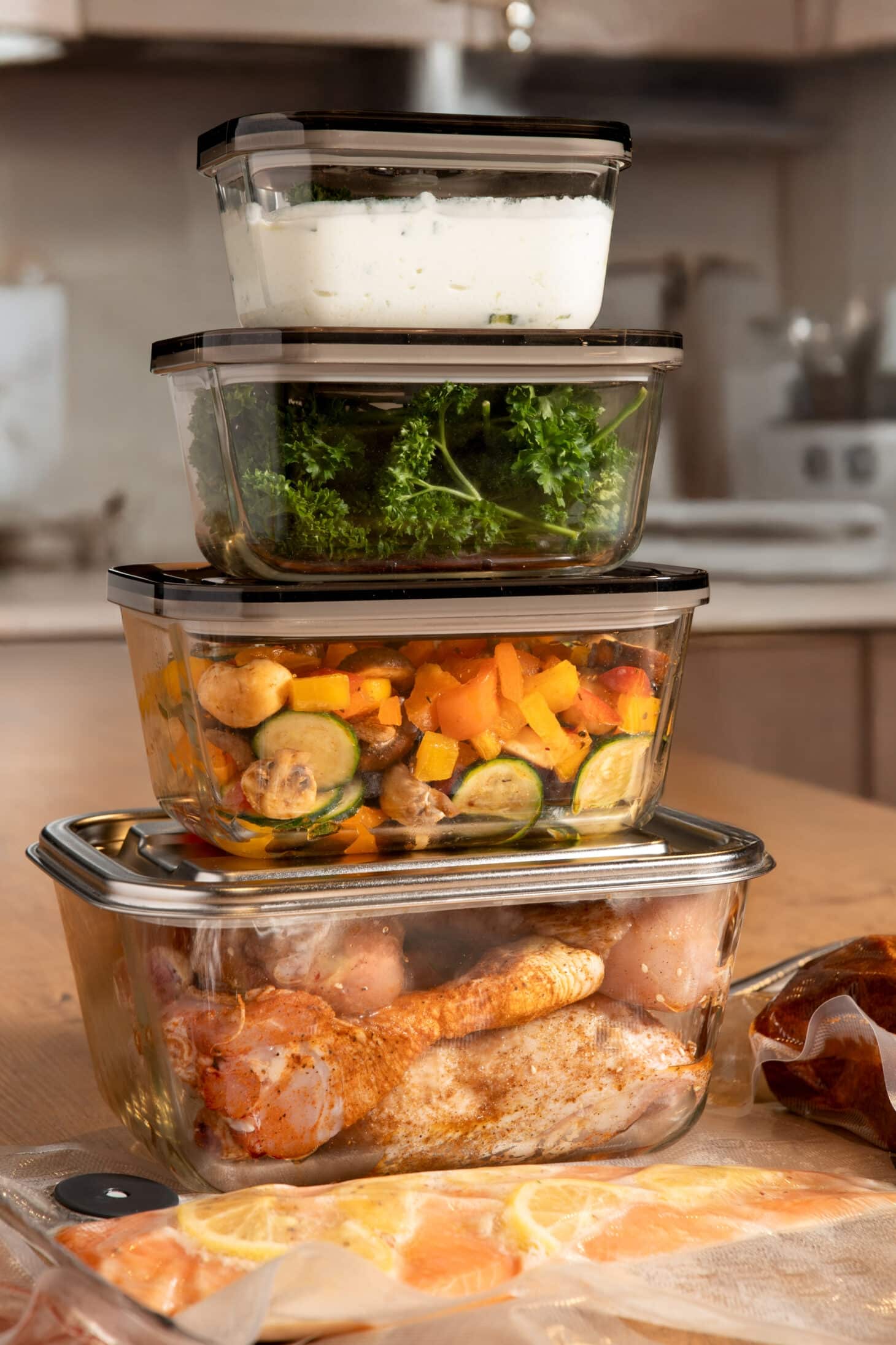 EASY BBQ VAC Glasbehälter
Aufbewahrungsboxen mit Deckel