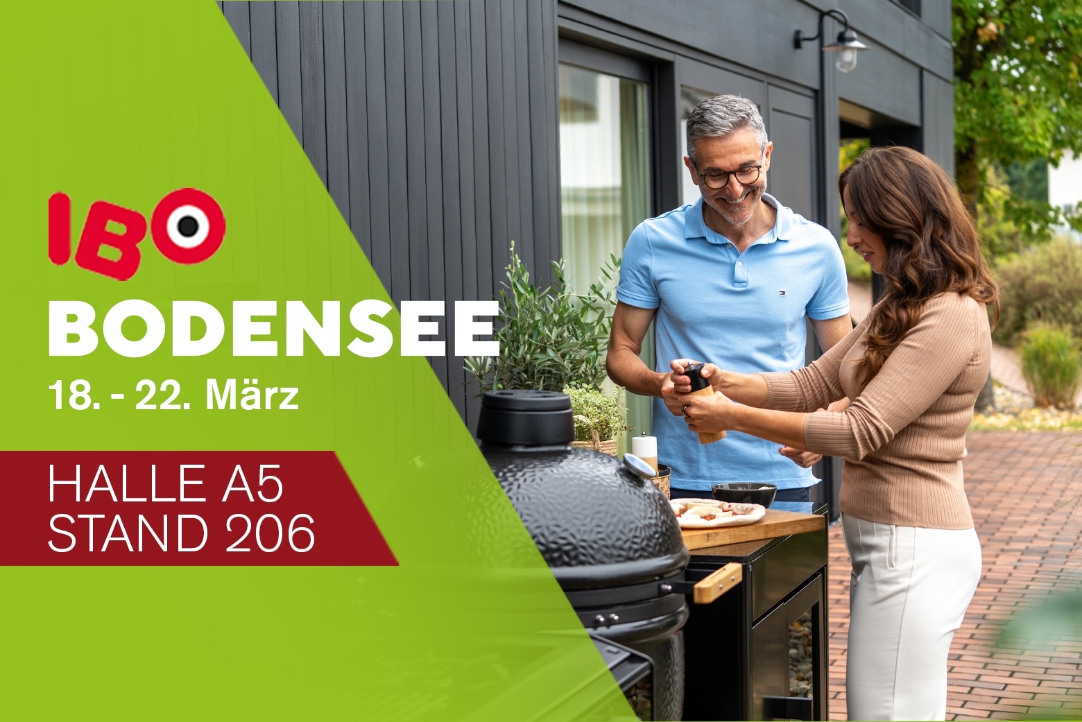 Outdoorchef Messestand auf der IBO Messe 2026 mit HEAT Outdoorküche und neuen Grills
