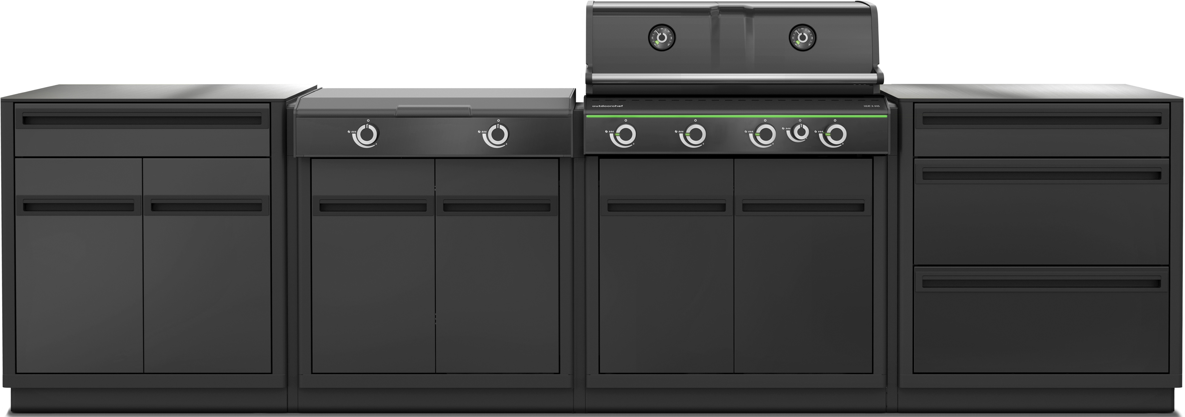 Outdoorchef Outdoorküche Heat X-415/245 Edelstahl Arbeitsplatte 30 mbar Outdoorchef Outdoorküche Heat X-415/245 Edelstahl Arbeitsplatte 30 mbar