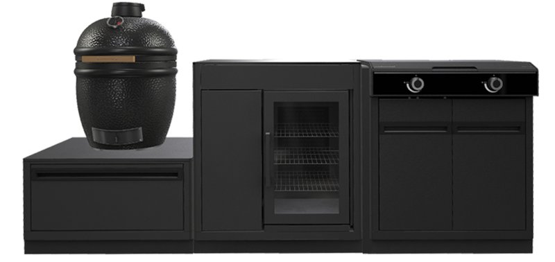 Outdoorchef HEAT Outdoor Küche 3-teilig: EGG 460 H + X-245 + Caso BBQ Cooler - mit Arbeitsplatte aus Granit Outdoorchef HEAT Outdoor Küche 3-teilig: EGG 460 H + X-245 + Caso BBQ Cooler - mit Arbeitsplatte aus Granit