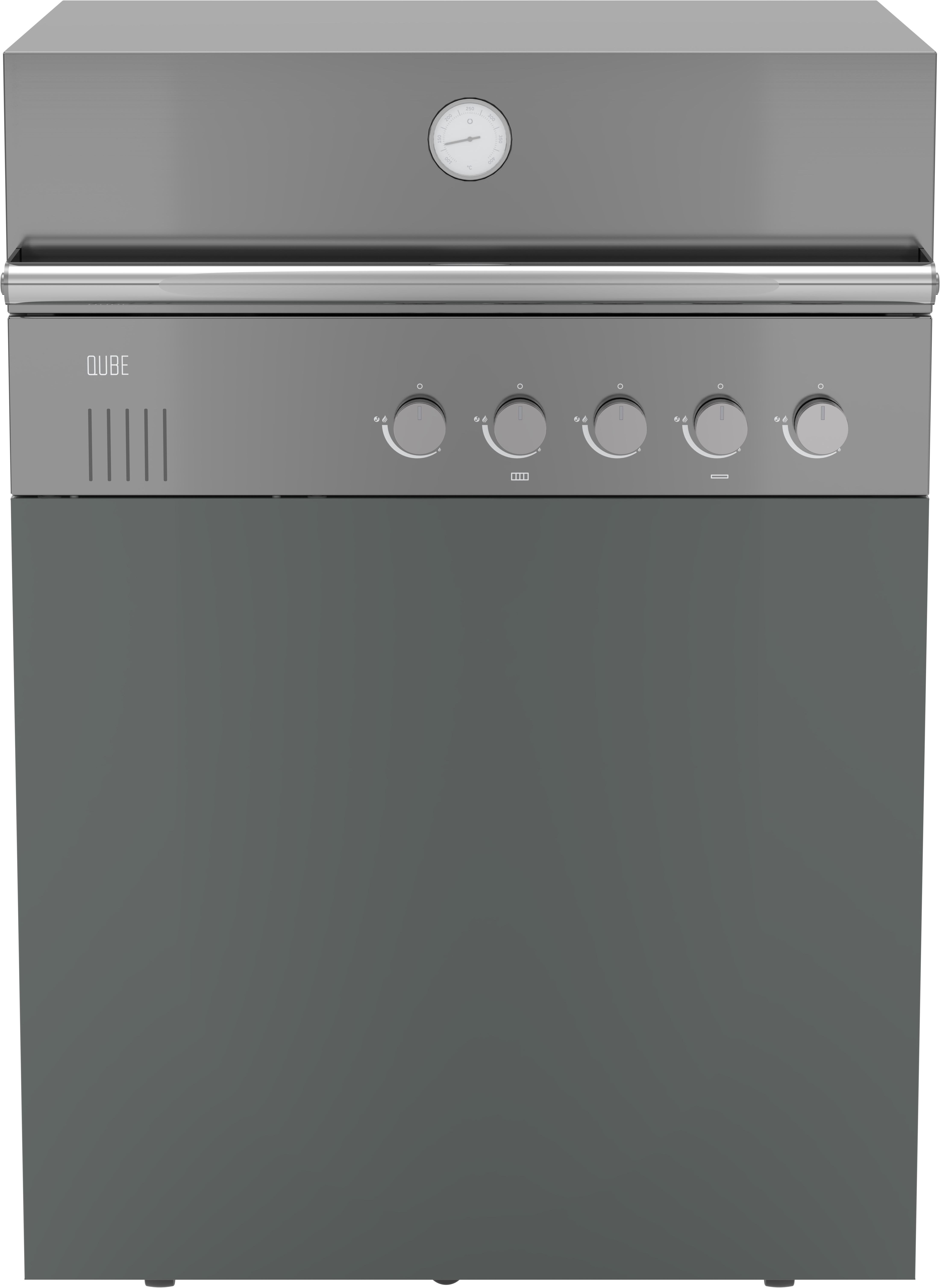 Grillmodul QUBE X-415 RB Edelstahl / Darkgrey