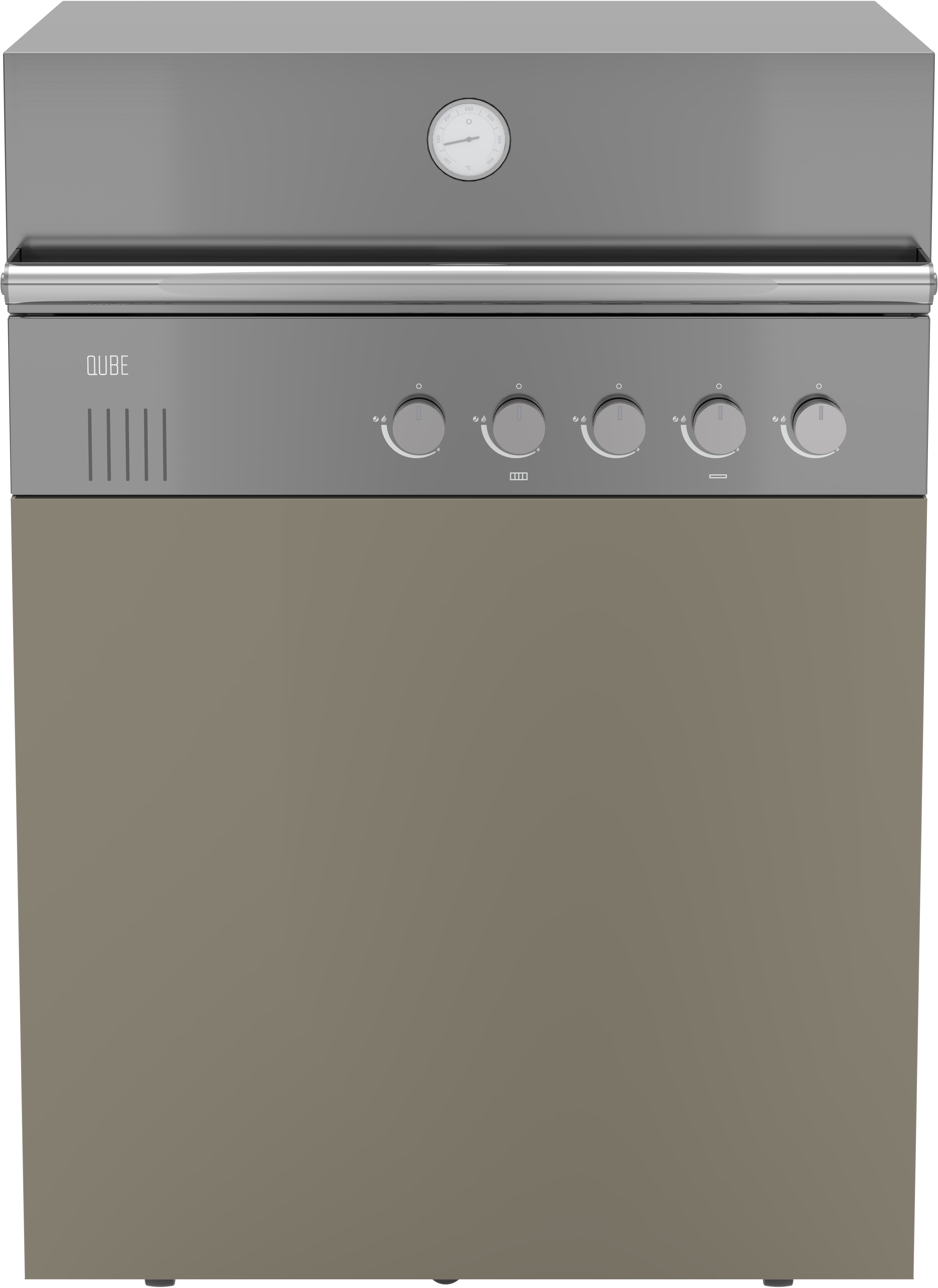 Grillmodul QUBE X-415 RB Edelstahl / Taupe