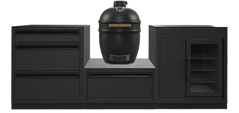 Outdoorchef HEAT Outdoor Küche 3-teilig: EGG 460 H + Caso BBQ Cooler - mit Arbeitsplatte aus Granit Outdoorchef HEAT Outdoor Küche 3-teilig: EGG 460 H + Caso BBQ Cooler - mit Arbeitsplatte aus Granit